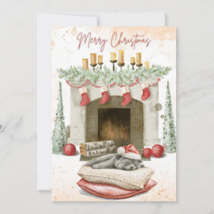 Pour Fêtes Annuelles Cartes de Noël chats mignonnes 1