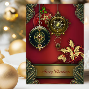 Pour Fêtes Annuelles Cartes de Noël chrétiennes rouges
