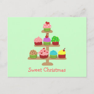 Pour Fêtes Annuelles Cartes de Noël Cupcakes Sucrés