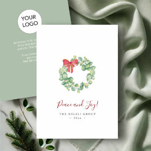Pour Fêtes Annuelles Cartes de Noël d'affaires Logo d'entreprise