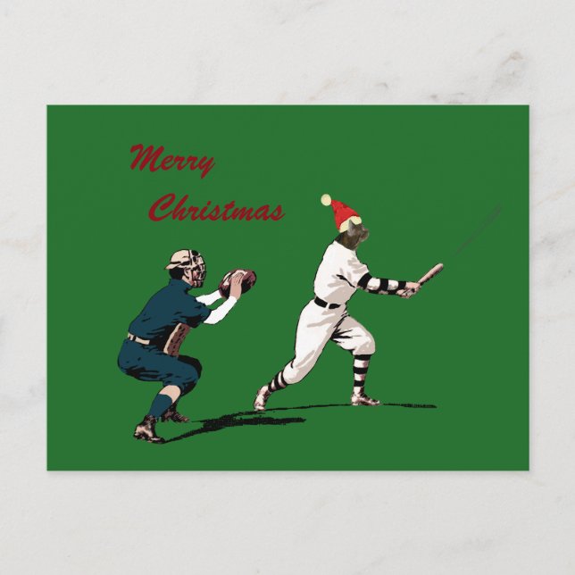 Pour Fêtes Annuelles cartes de noël de baseball (Devant)