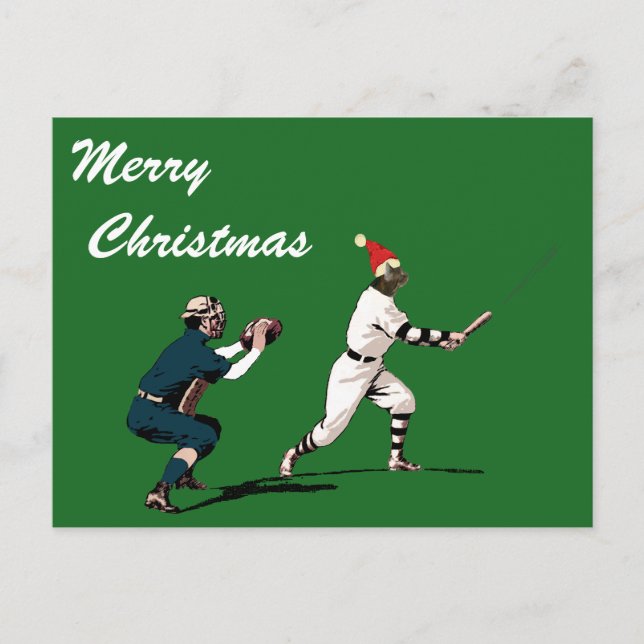 Pour Fêtes Annuelles cartes de noël de baseball (Devant)