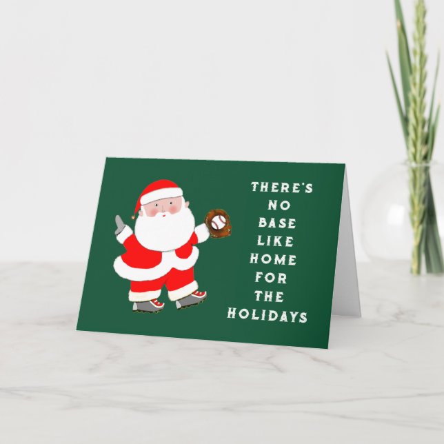 Pour Fêtes Annuelles Cartes de Noël de baseball (Devant)