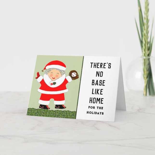 Pour Fêtes Annuelles Cartes de Noël de baseball (Devant)