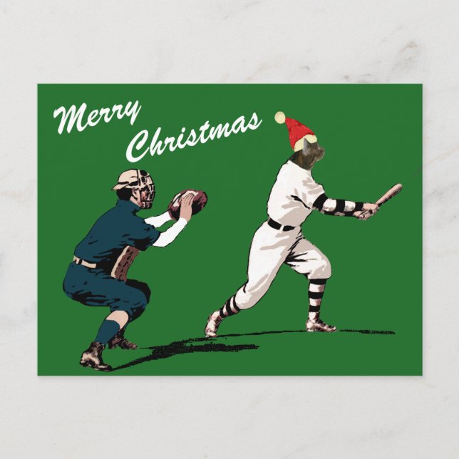 Pour Fêtes Annuelles cartes de noël de baseball (Devant)