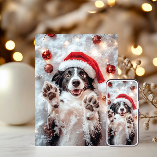 Pour Fêtes Annuelles Cartes de Noël de chien amusant (Créateur téléchargé)