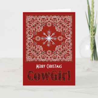 Pour Fêtes Annuelles Cartes de Noël de cow-girl