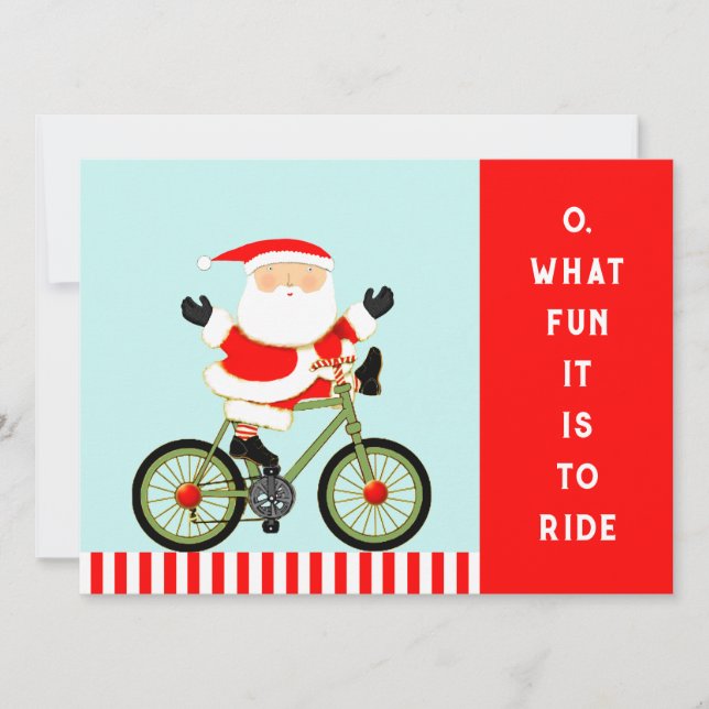 Pour Fêtes Annuelles Cartes de Noël de cyclisme (Devant)