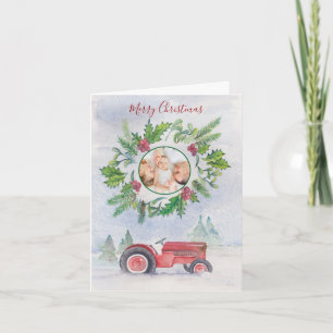 Pour Fêtes Annuelles Cartes de Noël de ferme Photo de famille