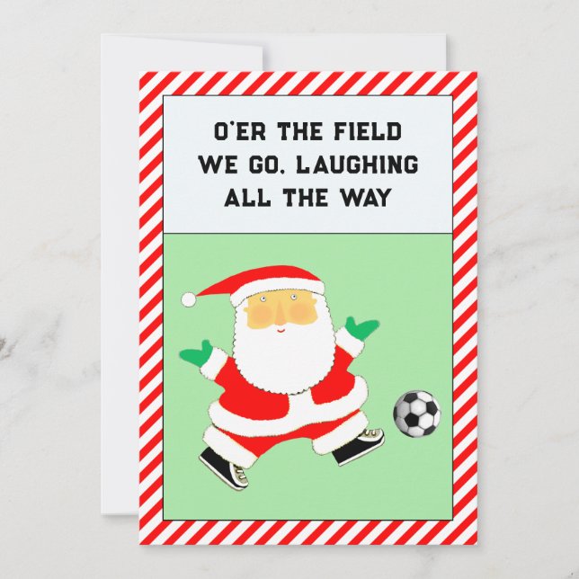 Pour Fêtes Annuelles Cartes de Noël de football (Devant)