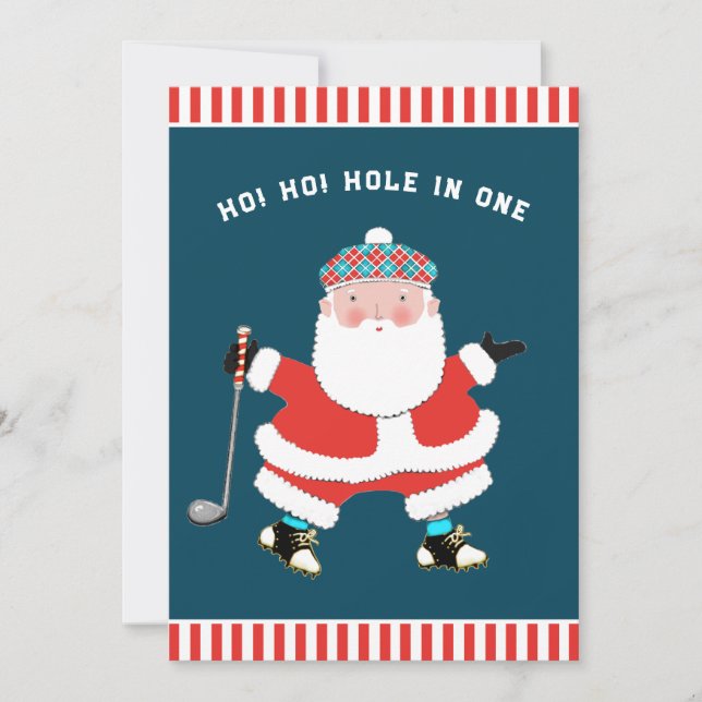 Pour Fêtes Annuelles Cartes de Noël de golf (Devant)