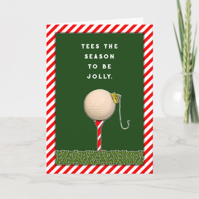 Pour Fêtes Annuelles Cartes de Noël de golf (Devant)