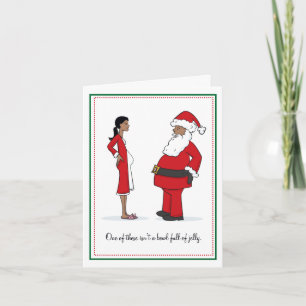 Pour Fêtes Annuelles Cartes de Noël de grossesse - Afro-américain