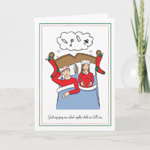 Pour Fêtes Annuelles Cartes de Noël de grossesse - nuits silencieuses