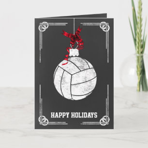 Pour Fêtes Annuelles Cartes de Noël de joueur de volleyball sur tableau