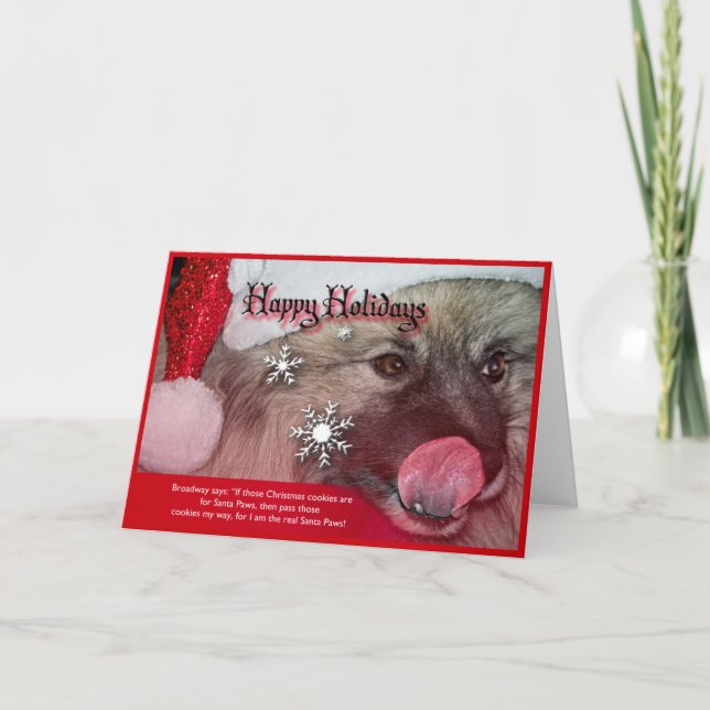 Pour Fêtes Annuelles cartes de Noël de keeshond (Devant)