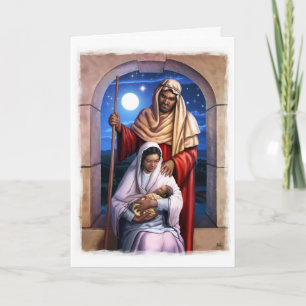 Pour Fêtes Annuelles Cartes de Noël de la Sainte Famille Africaine