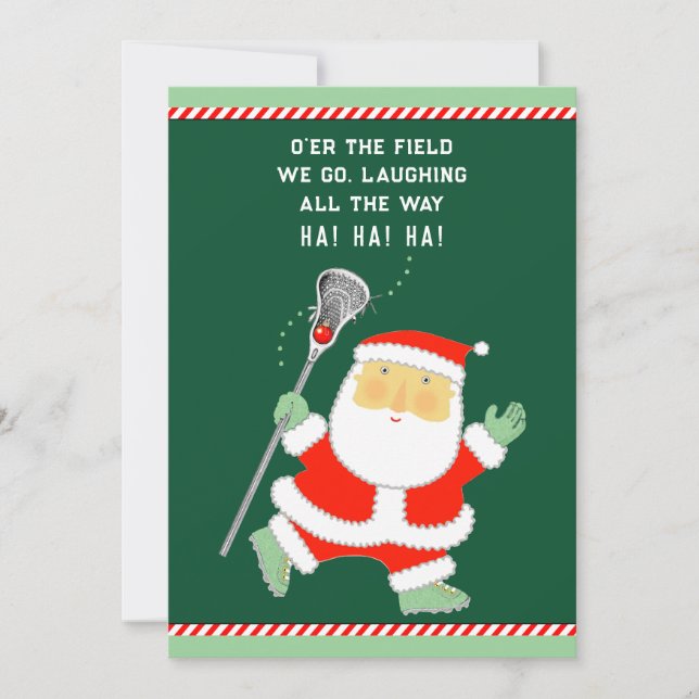Pour Fêtes Annuelles Cartes de Noël de Lacrosse (Devant)