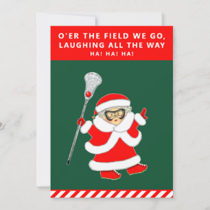 Pour Fêtes Annuelles Cartes de Noël de Lacrosse Féminin