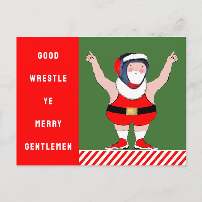 Pour Fêtes Annuelles Cartes de Noël de lutte (Devant)