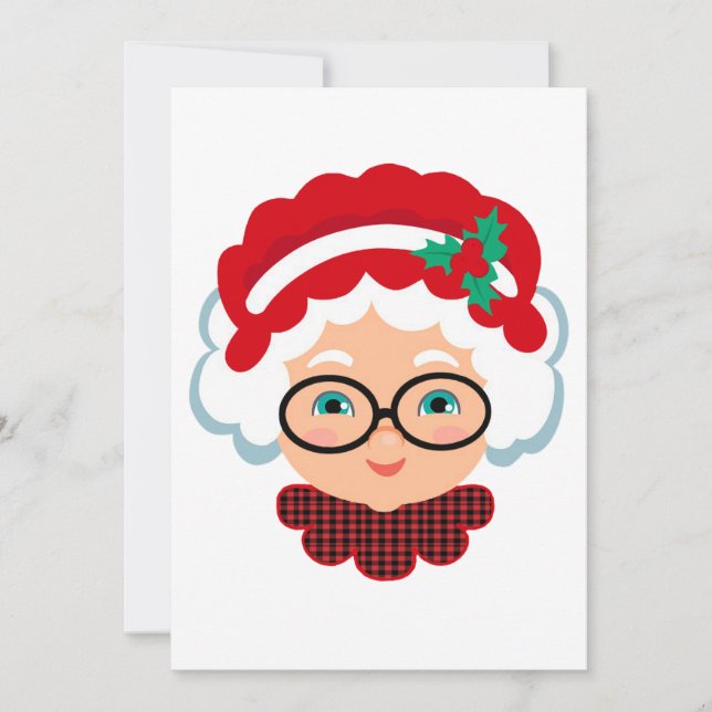 Pour Fêtes Annuelles Cartes de Noël de Mme Santa Claus (Devant)