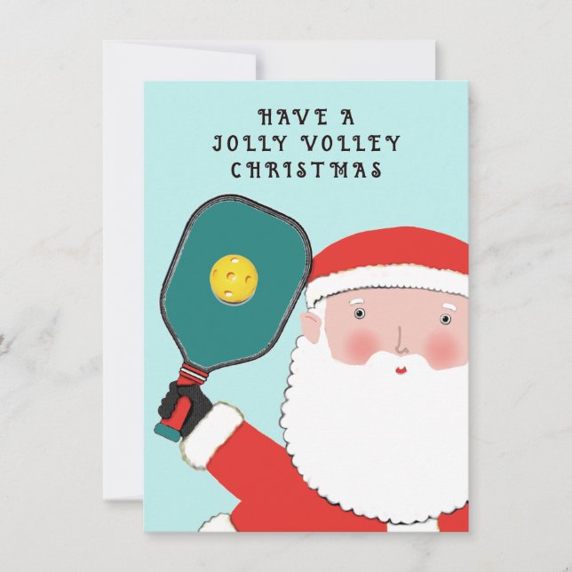 Pour Fêtes Annuelles Cartes de Noël de pickleball (Devant)
