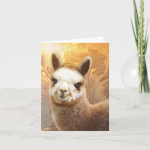 Pour Fêtes Annuelles Cartes de Noël de sourire d'alpaga