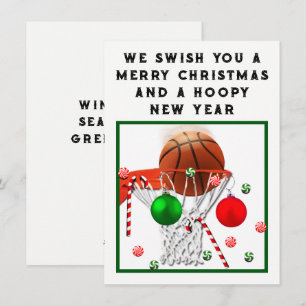 Pour Fêtes Annuelles Cartes de Noël de vacances de basket-ball