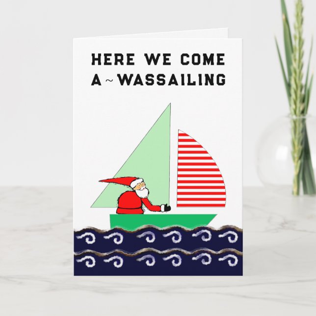 Pour Fêtes Annuelles Cartes de Noël de voile (Devant)