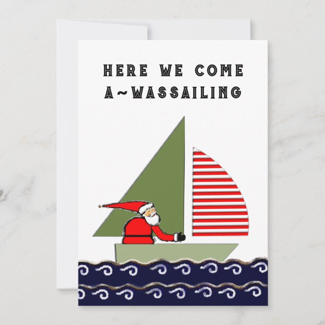 Pour Fêtes Annuelles Cartes de Noël de voile (Devant)
