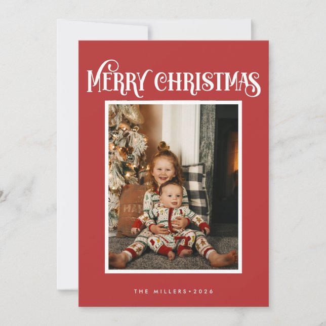 Pour Fêtes Annuelles Cartes de Noël décoratives joyeuses (Devant)