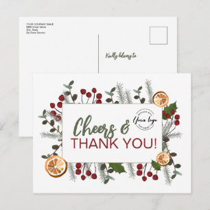 Pour Fêtes Annuelles Cartes de Noël d'entreprise personnalisées avec Ch