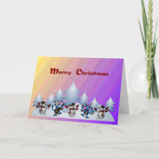 Pour Fêtes Annuelles Cartes de Noël des amateurs de danse des neiges