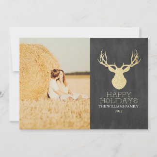 Pour Fêtes Annuelles Cartes de Noël des cerfs de Parties scintillant d'