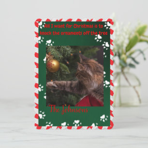Pour Fêtes Annuelles Cartes De Noël Drôle - Ornements De L'Arbre