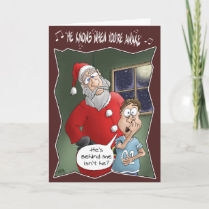 Pour Fêtes Annuelles Cartes de Noël drôles : Connaît quand vous êtes