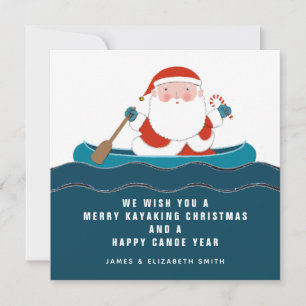 Pour Fêtes Annuelles Cartes de Noël drôles de canoë en kayak