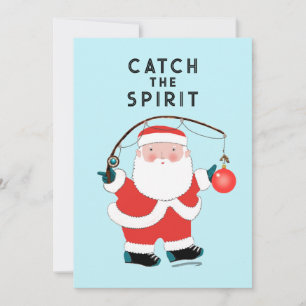 Pour Fêtes Annuelles Cartes de Noël drôles de pêcheur de poissons
