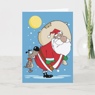Pour Fêtes Annuelles Cartes de Noël drôles de Père Noël