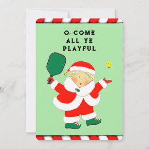 Pour Fêtes Annuelles cartes de Noël drôles de pickleball