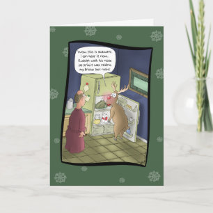Pour Fêtes Annuelles Cartes de Noël drôles : Pillage du réfrigérateur