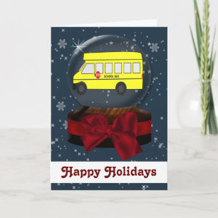 Pour Fêtes Annuelles Cartes de Noël du bus scolaire