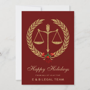 Pour Fêtes Annuelles Cartes de Noël du cabinet d'avocats Red