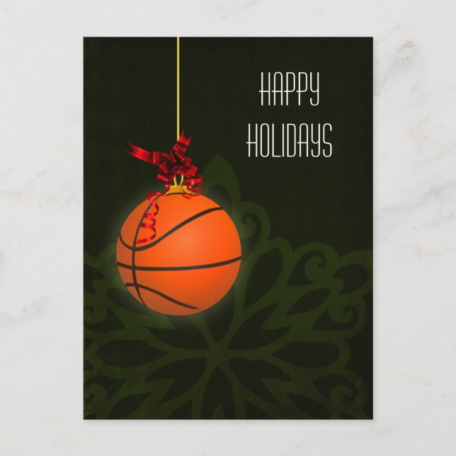 Pour Fêtes Annuelles cartes de Noël du joueur de basket (Devant)