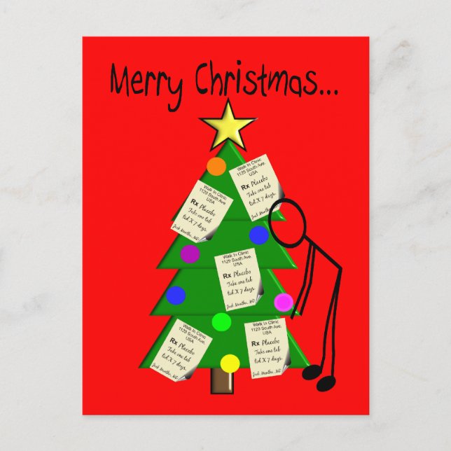 Pour Fêtes Annuelles Cartes de Noël du pharmacien (Devant)