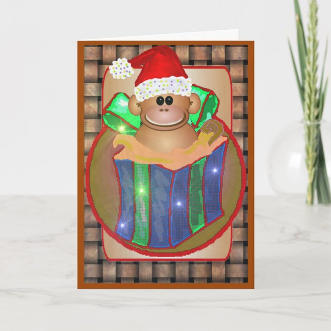 Pour Fêtes Annuelles Cartes de Noël du singe (Devant)