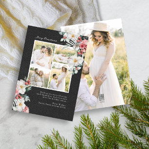 Pour Fêtes Annuelles Cartes de Noël élégantes avec un collage de photos