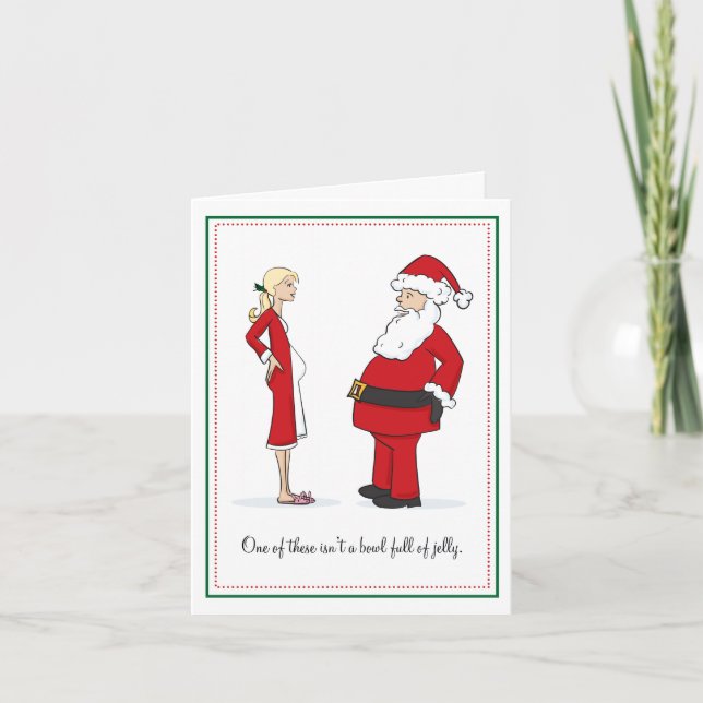 Pour Fêtes Annuelles Cartes de Noël enceintes - bol BLOND de gelée (Devant)