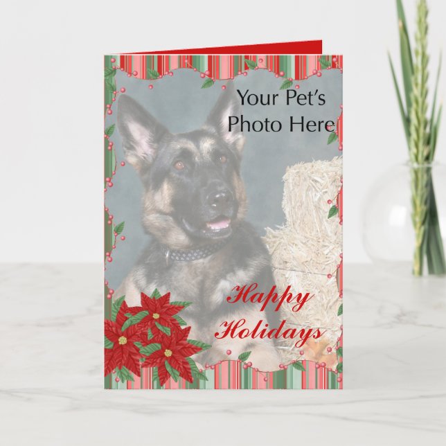 Pour Fêtes Annuelles Cartes de Noël faites sur commande d'animal (Devant)