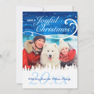 Pour Fêtes Annuelles Cartes de Noël faites sur commande élégantes de